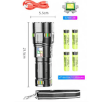 Casa si Gradina - Corpuri si surse de iluminat - Iluminat exterior - Lanterne - Lanterna profesionala BL G601 putere 300W fiabilitate 4 acumulatori 18650 Incarcare USB 5km - Infinity.ro