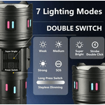 Casa si Gradina - Corpuri si surse de iluminat - Iluminat exterior - Lanterne - Lanterna Profesionala AK177 Incarcare Type C putere 60W indicator de incarcare cu 8 acumulatori - Infinity.ro