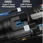 Casa si Gradina - Corpuri si surse de iluminat - Iluminat exterior - Lanterne - Lanterna Profesionala AK177 Incarcare Type C putere 60W indicator de incarcare cu 8 acumulatori - Infinity.ro