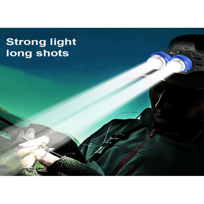 Casa si Gradina - Corpuri si surse de iluminat - Iluminat exterior - Lanterne - Lanterna de cap cu 2 Led-uri si 4 moduri de iluminare - Infinity.ro