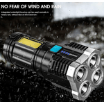 Casa si Gradina - Corpuri si surse de iluminat - Iluminat exterior - Lanterne - Lanterna de mana L-S03 QUAKE-COB (1 Led lateral + 4 LED-uri Frontale) - Infinity.ro