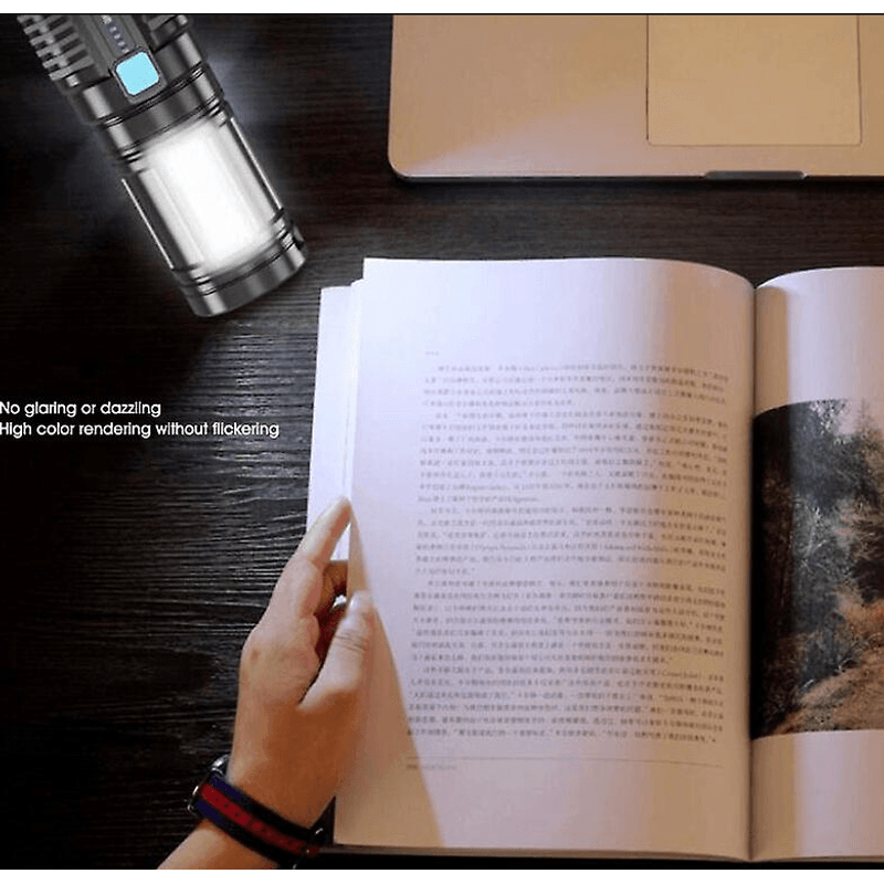 Casa si Gradina - Corpuri si surse de iluminat - Iluminat exterior - Lanterne - Lanterna de mana L-S03 QUAKE-COB (1 Led lateral + 4 LED-uri Frontale) - Infinity.ro