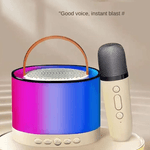 TV, Audio-Video si Foto - Portabile audio - Boxe portabile - Boxa rotunda de karaoke portabila cu 2 microfoane wireless player muzical CH - Infinity.ro