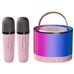 TV, Audio-Video si Foto - Portabile audio - Boxe portabile - Boxa rotunda de karaoke portabila cu 2 microfoane wireless player muzical CH - Infinity.ro