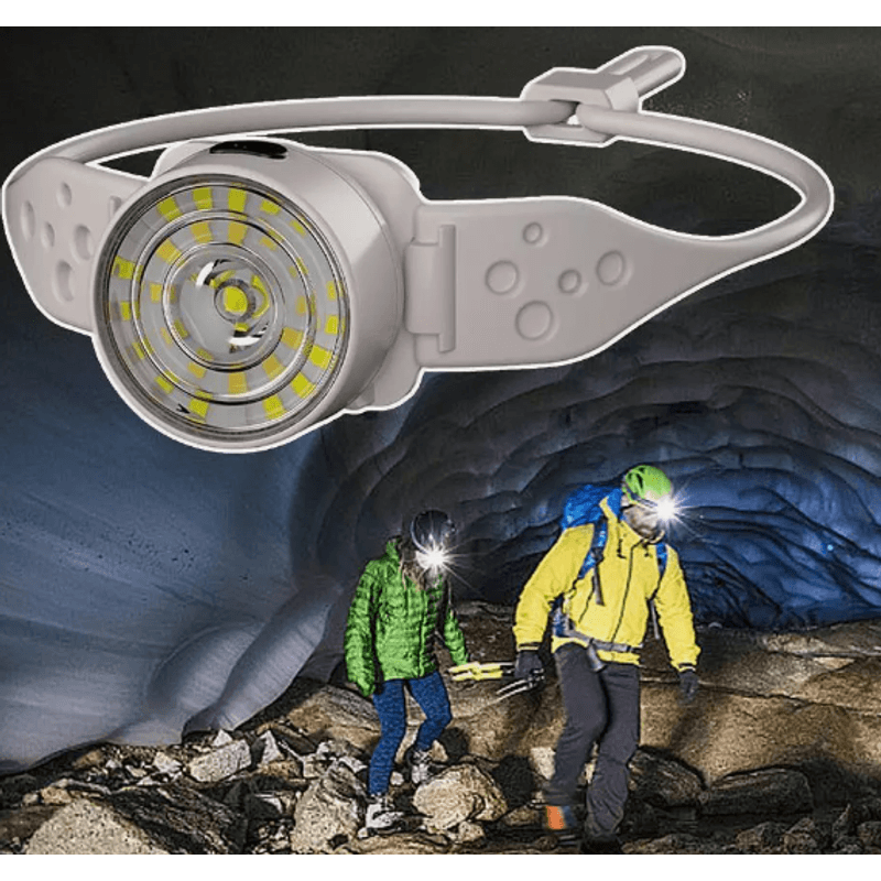 Sport si Outdoor - Camping - Articole solare camping - Lampi si lanterne camping - Lanterna de Cap G25 Frontala LED Alb si Color Banda Flexibila USB C - Infinity.ro