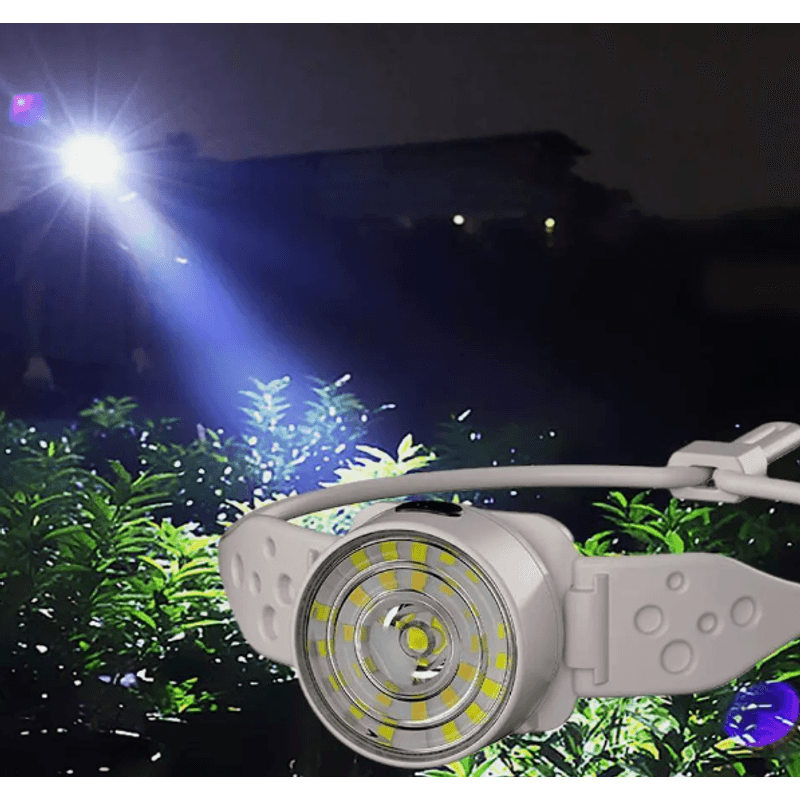 Sport si Outdoor - Camping - Articole solare camping - Lampi si lanterne camping - Lanterna de Cap G25 Frontala LED Alb si Color Banda Flexibila USB C - Infinity.ro