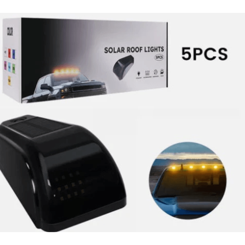Auto si Moto - Electrice auto - Iluminare si semnalizare - Lumini ambientale - Set 5 lumini solare pentru acoperisul masinii cu inductie de lumina - Infinity.ro