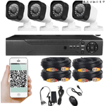 Casa si Gradina - Electrice - Smart Home - Camere de supraveghere - Sistem de supraveghere cu 8 camere exterior 1080P Kit AHD compresie video H.265 - Infinity.ro