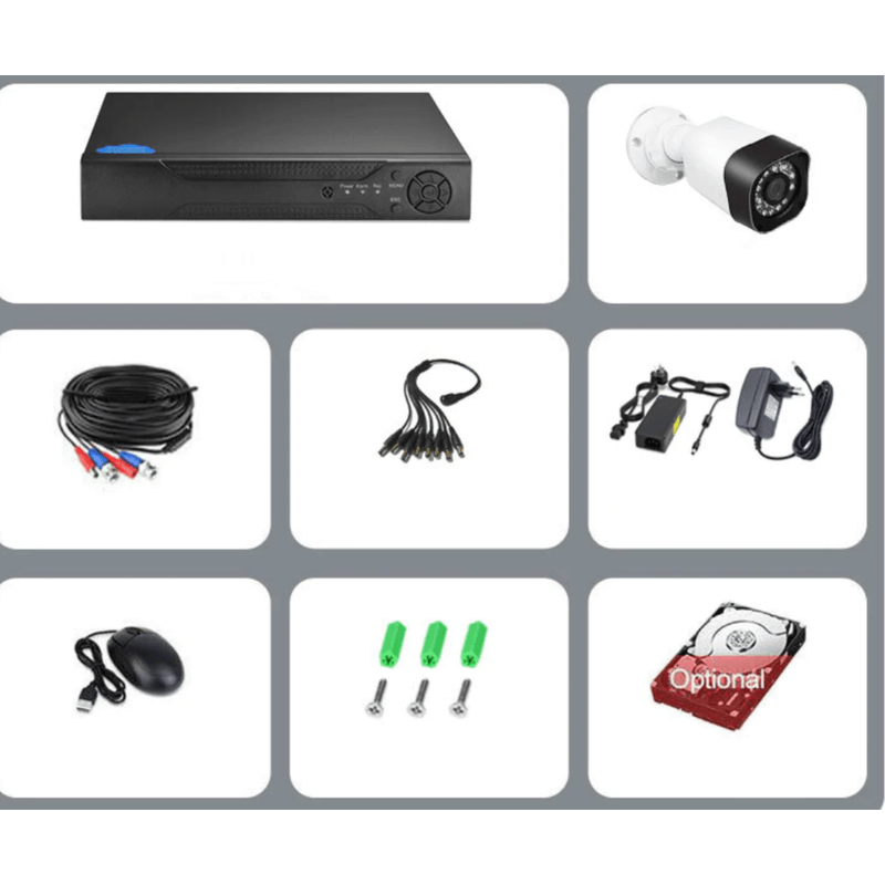 Casa si Gradina - Electrice - Smart Home - Camere de supraveghere - Sistem de supraveghere cu 8 camere exterior 1080P Kit AHD compresie video H.265 - Infinity.ro