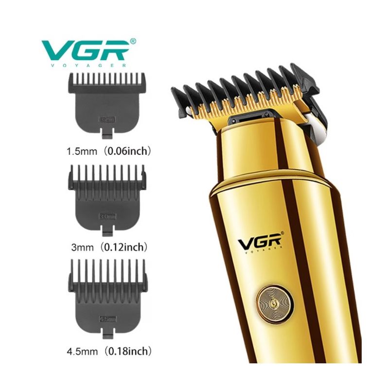 Ingrijire personala si Cosmetice - Aparate & accesorii ingrijire personala - Aparate de ras si tuns - Aparate de tuns - Aparat de tuns VGR-947 Auriu cu 4 atasamente - Infinity.ro