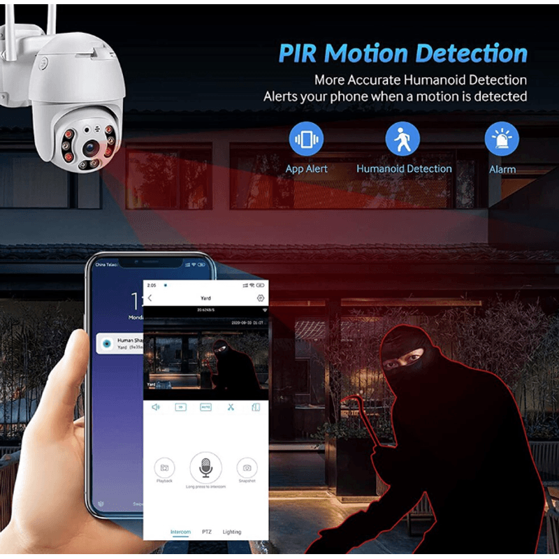 Casa si Gradina - Electrice - Smart Home - Camere de supraveghere - Camera de supraveghere 1920x1080p cu 8 LED Wifi 2MP zoom digital 4X - Infinity.ro