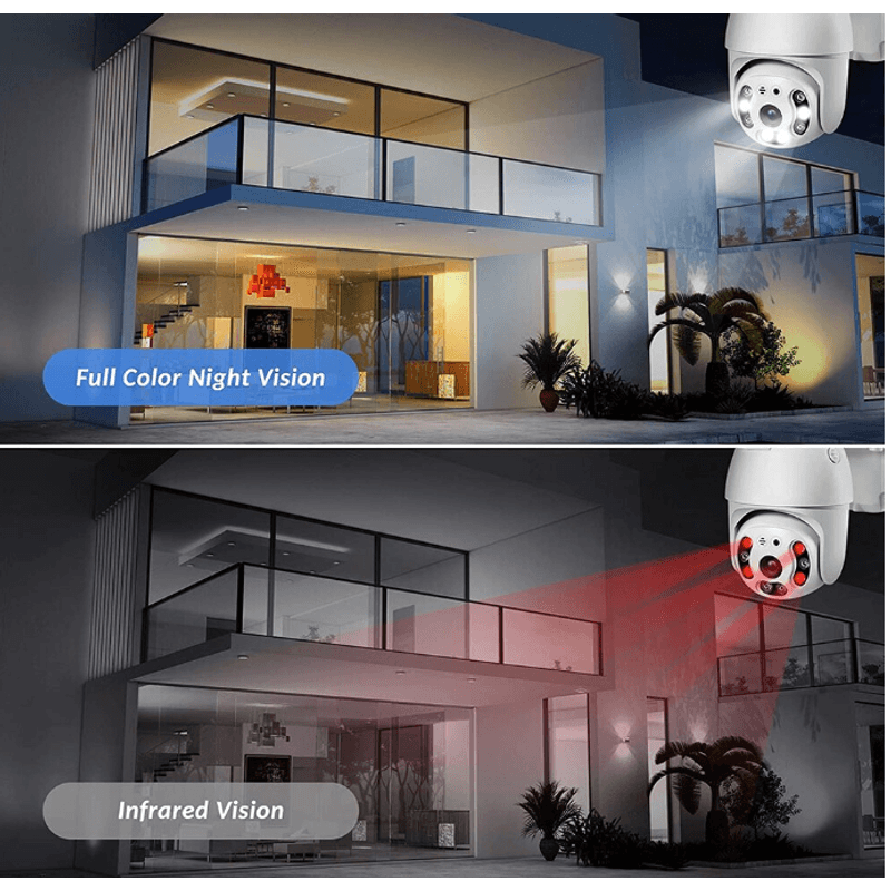 Casa si Gradina - Electrice - Smart Home - Camere de supraveghere - Camera de supraveghere 1920x1080p cu 8 LED Wifi 2MP zoom digital 4X - Infinity.ro