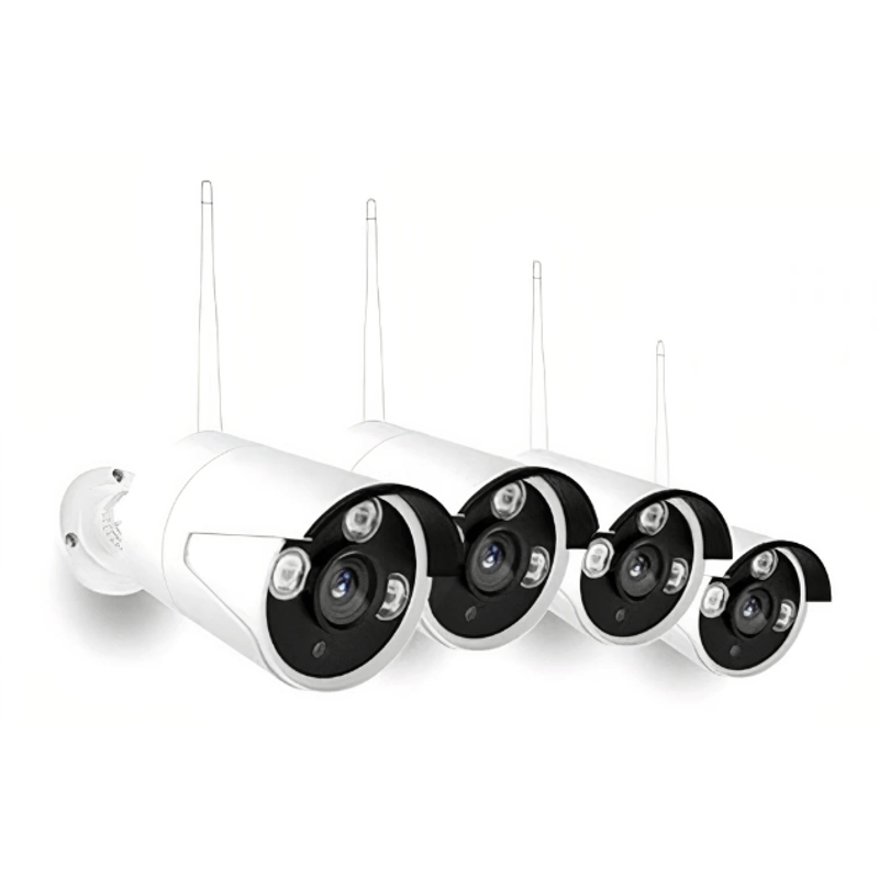 Casa si Gradina - Electrice - Smart Home - Camere de supraveghere - KIT de supraveghere Wireless JORTAN 4 camere HDMI Infrarosu Vizualizare pe Telefon - Infinity.ro