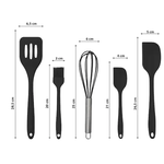 Casa si Gradina - Bucatarie si vesela - Ustensile bucatarie - Seturi ustensile de bucatarie - Set 5 ustensile de gatit din silicon negre - Infinity.ro