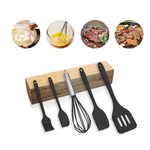 Casa si Gradina - Bucatarie si vesela - Ustensile bucatarie - Seturi ustensile de bucatarie - Set 5 ustensile de gatit din silicon negre - Infinity.ro