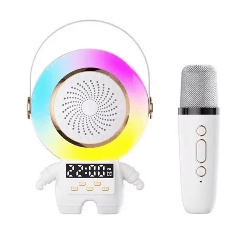TV, Audio-Video si Foto - Portabile audio - Boxe portabile - Mini boxa portabila Bluetooth cu 1 microfon wireless pentru copii statie Karaoke model Astronaut - Infinity.ro