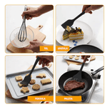 Casa si Gradina - Bucatarie si vesela - Ustensile bucatarie - Seturi ustensile de bucatarie - Set 5 ustensile de gatit din silicon negre - Infinity.ro