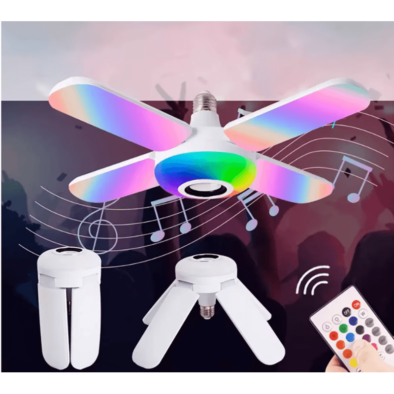 TV, Audio-Video si Foto - Portabile audio - Boxe portabile - Bec LED 4 elice RGB boxa incorporata bluetooth telecomanda - Infinity.ro