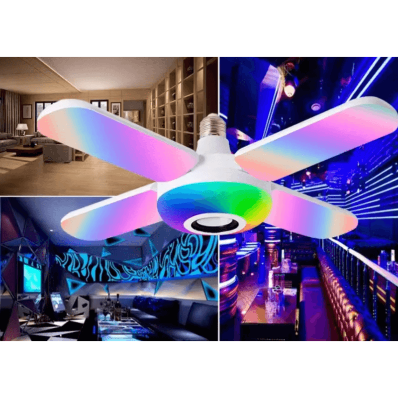 TV, Audio-Video si Foto - Portabile audio - Boxe portabile - Bec LED 4 elice RGB boxa incorporata bluetooth telecomanda - Infinity.ro