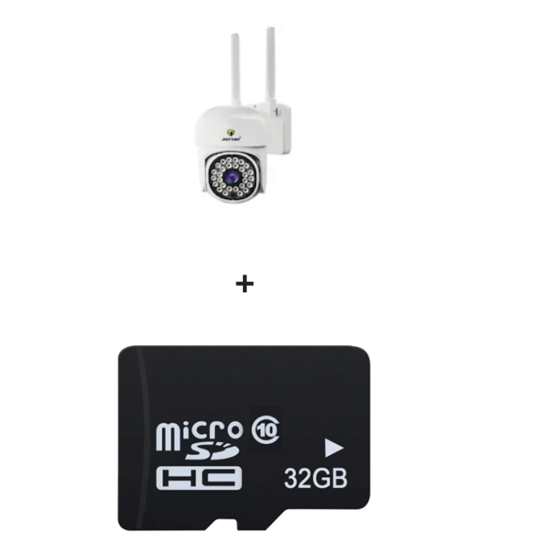 Casa si Gradina - Electrice - Smart Home - Camere de supraveghere - Pachet promo: 2 Camere de Supraveghere Jortan JT 8161 Full Color Smart Camera + 2 Carduri de memorie 32 GB - Infinity.ro