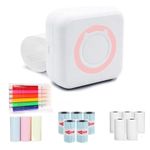 PC, gaming si accesorii - Imprimante, scanere & consumabile - Imprimante - Imprimante si multifunctionale - Mini imprimanta de buzunar cu Bluetooth fara Cerneala Roz + 1 Sul Hartie - Infinity.ro