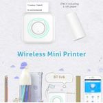 PC, gaming si accesorii - Imprimante, scanere & consumabile - Imprimante - Imprimante si multifunctionale - Mini imprimanta de buzunar cu Bluetooth fara Cerneala Roz + 1 Sul Hartie - Infinity.ro