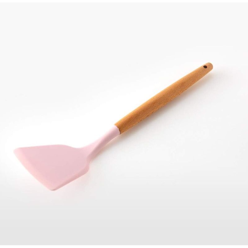 Casa si Gradina - Bucatarie si vesela - Ustensile bucatarie - Seturi ustensile de bucatarie - Set 12 ustensile de bucatarie cu maner de lemn roz - Infinity.ro