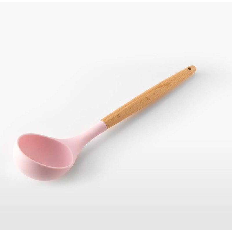 Casa si Gradina - Bucatarie si vesela - Ustensile bucatarie - Seturi ustensile de bucatarie - Set 12 ustensile de bucatarie cu maner de lemn roz - Infinity.ro