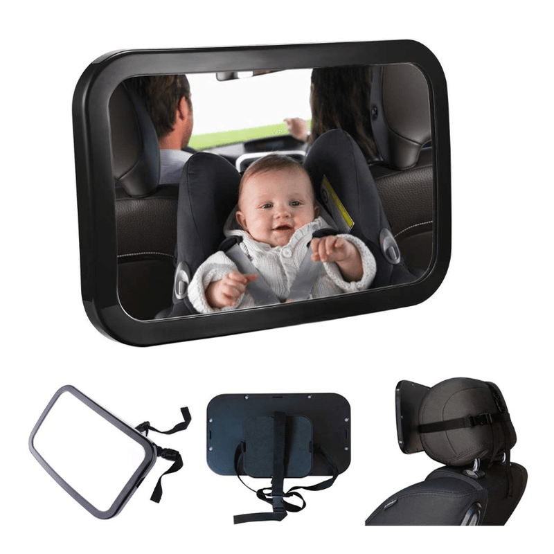 Auto si Moto - Piese auto si accesorii - Interior auto - Accesorii interior - Oglinda auto supraveghere bebe fixare tetiera suport anti alunecare 360 grade - Infinity.ro