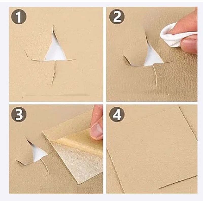 Casa si Gradina - Textile si covoare - Metraje si textile - Sul autoadeziv LY din piele ecologica (imitatie piele) 0.45 x 3.0m BEJ Cream cu textura - Infinity.ro