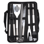 Casa si Gradina - Bucatarie si vesela - Ustensile bucatarie - Seturi ustensile de bucatarie - Set ustensile pentru gratar cu 9 accesorii otel inoxidabil - Infinity.ro