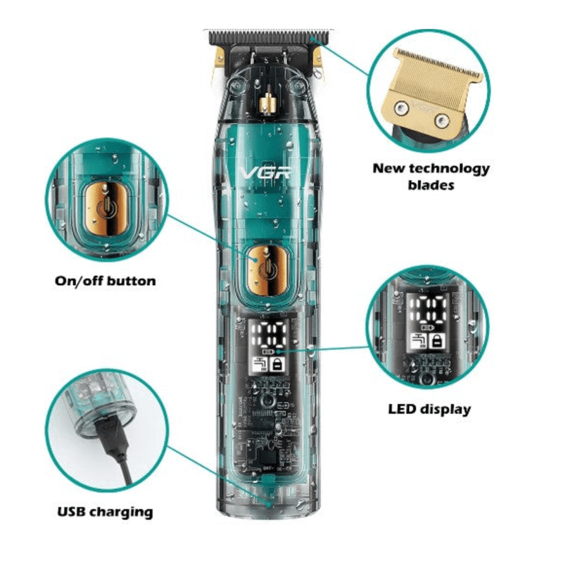 Ingrijire personala si Cosmetice - Aparate & accesorii ingrijire personala - Aparate de ras si tuns - Aparate de tuns - Aparat de tuns profesional VGR V 961 fara fir incarcare USB - Infinity.ro