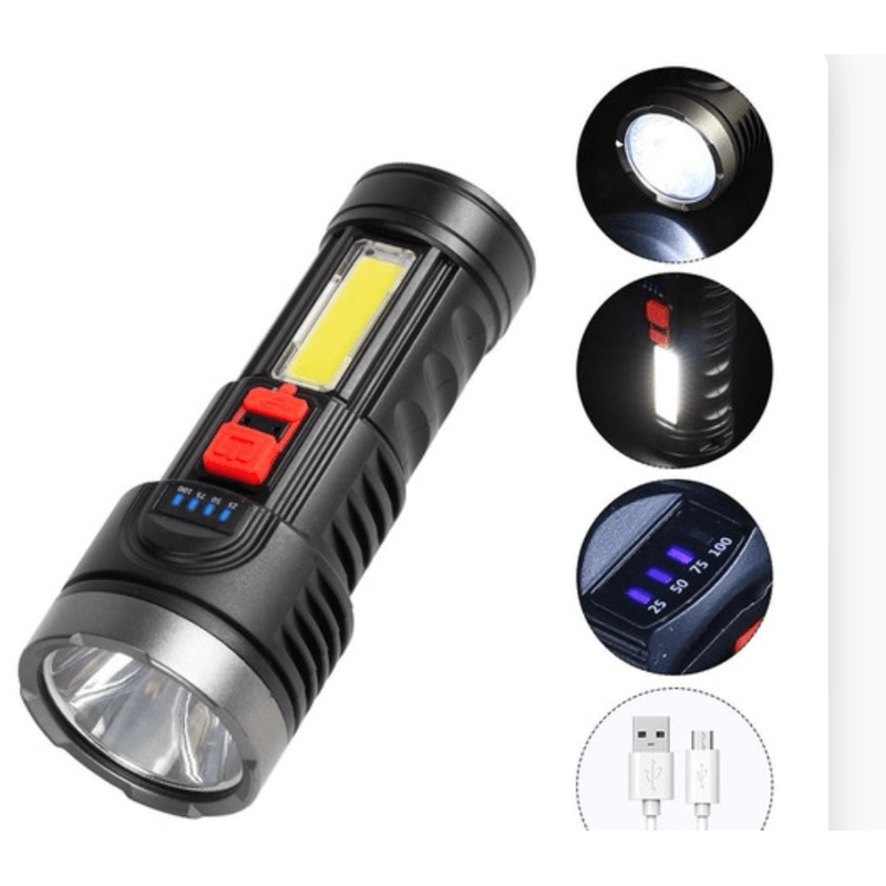 Casa si Gradina - Corpuri si surse de iluminat - Iluminat exterior - Lanterne - Lanterna de mana BL822 cu incarcare USB si indicator baterie - Infinity.ro