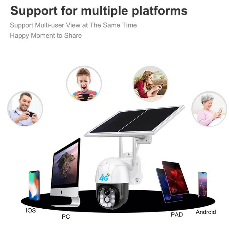 Casa si Gradina - Electrice - Smart Home - Camere de supraveghere - Camera de Supraveghere 4G cu Panou Solar V380 PRO 4MP 2K - Infinity.ro