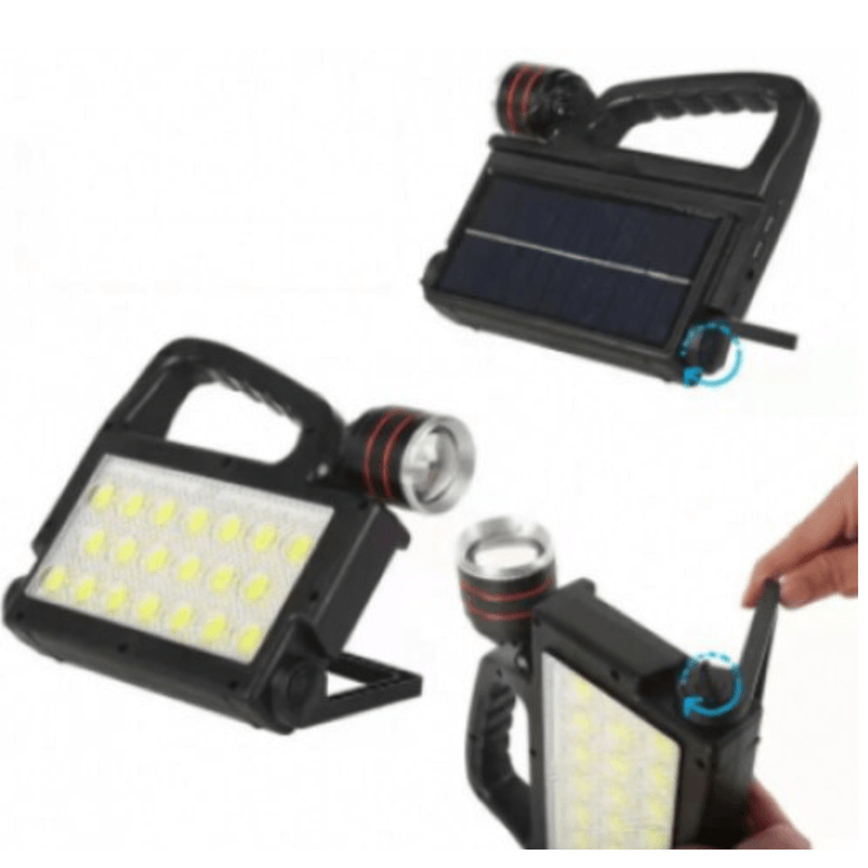 Casa si Gradina - Corpuri si surse de iluminat - Iluminat exterior - Lanterne - Lampa solara XG 152 de lucru 152 LED 6 moduri Iluminare cu stativ si lanterna - Infinity.ro