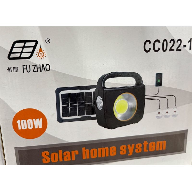 Casa si Gradina - Corpuri si surse de iluminat - Iluminat exterior - Lanterne - Kit CC022-1 panou solar cu lanterna si 3 becuri, 100 W - Infinity.ro