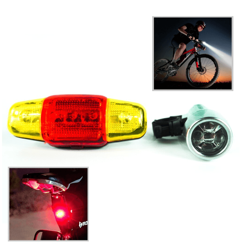 Casa si Gradina - Corpuri si surse de iluminat - Iluminat exterior - Lanterne - Set far si stop bicicleta XY 108 far tip lanterna detasabil stop in 2 culori - Infinity.ro