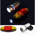 Casa si Gradina - Corpuri si surse de iluminat - Iluminat exterior - Lanterne - Set far si stop bicicleta XY 108 far tip lanterna detasabil stop in 2 culori - Infinity.ro