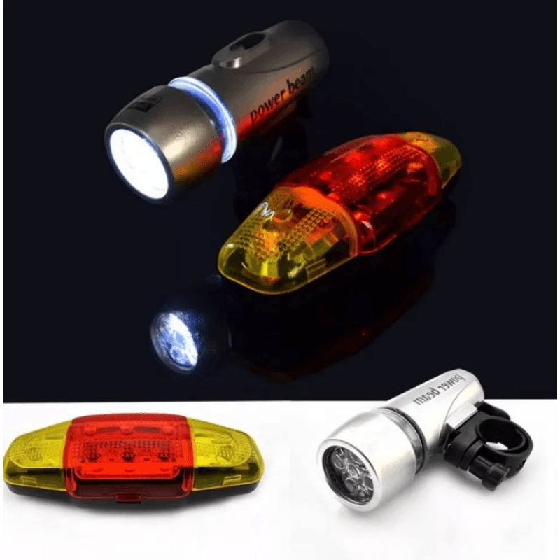 Casa si Gradina - Corpuri si surse de iluminat - Iluminat exterior - Lanterne - Set far si stop bicicleta XY 108 far tip lanterna detasabil stop in 2 culori - Infinity.ro