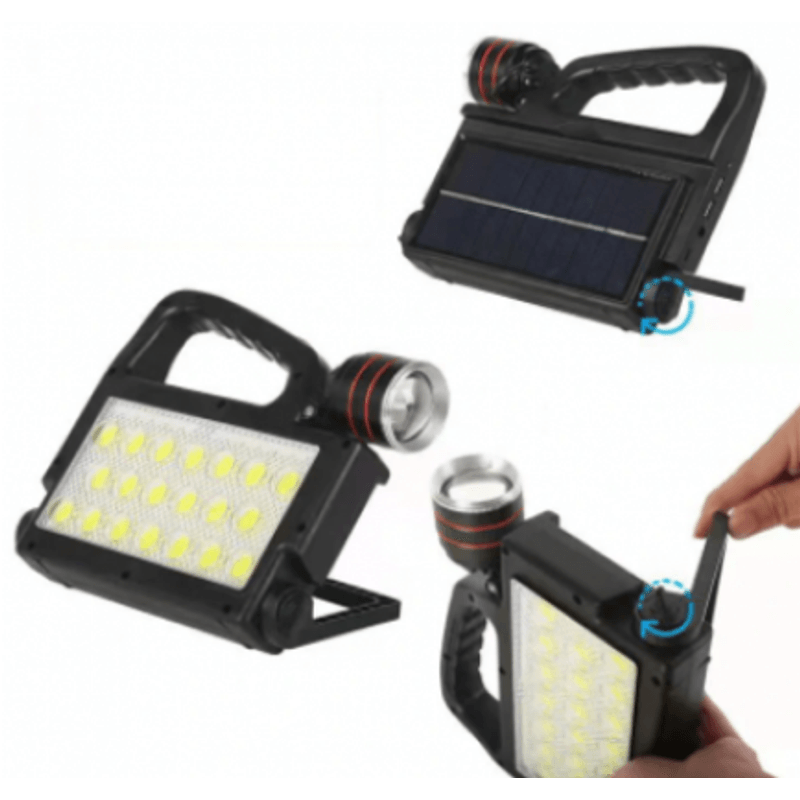 Casa si Gradina - Corpuri si surse de iluminat - Iluminat exterior - Lanterne - Lampa solara XG-152 de lucru 152 LED 6 moduri Iluminare cu stativ si lanterna - Infinity.ro