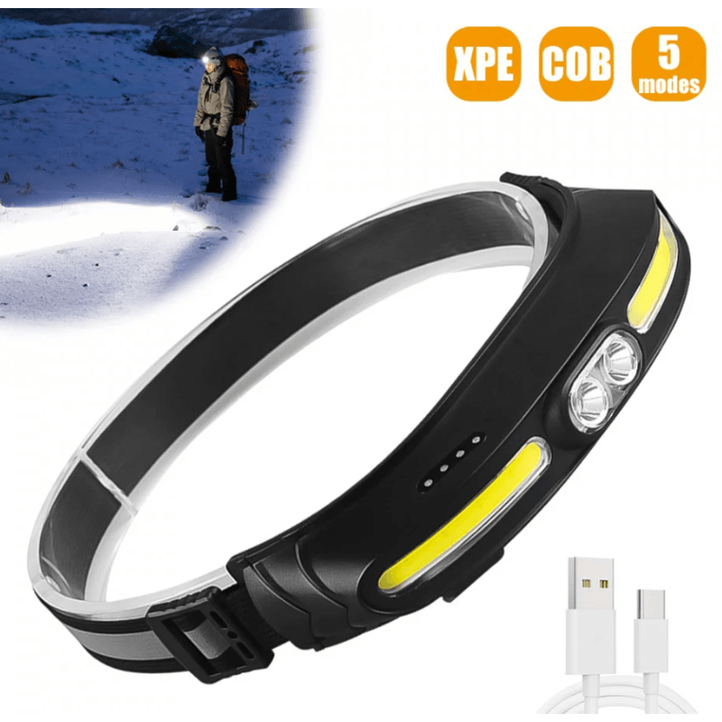Casa si Gradina - Corpuri si surse de iluminat - Iluminat exterior - Lanterne - Lanterna de cap 5 moduri de functionare CH500 lumina alba si rosie incarcare USB 400lm - Infinity.ro