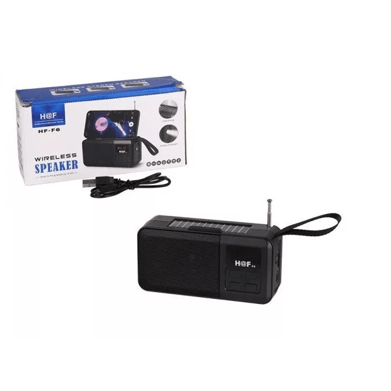 TV, Audio-Video si Foto - Portabile audio - Boxe portabile - Boxa portabila cu incarcare Solara HF F6 conexiune bluetooth radio FM player mp3 USB/TF - Infinity.ro