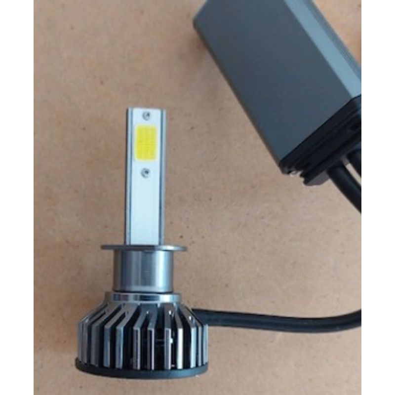 Auto si Moto - Electrice auto - Iluminare si semnalizare - Becuri auto - Set 2 becuri auto COB H1, 100W, lumina alb-rece, 12000 lumeni - Infinity.ro