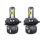 Auto si Moto - Electrice auto - Iluminare si semnalizare - Becuri auto - Set 2 becuri auto COB H4, 100W, lumina alb-rece, 12000 lumeni - Infinity.ro
