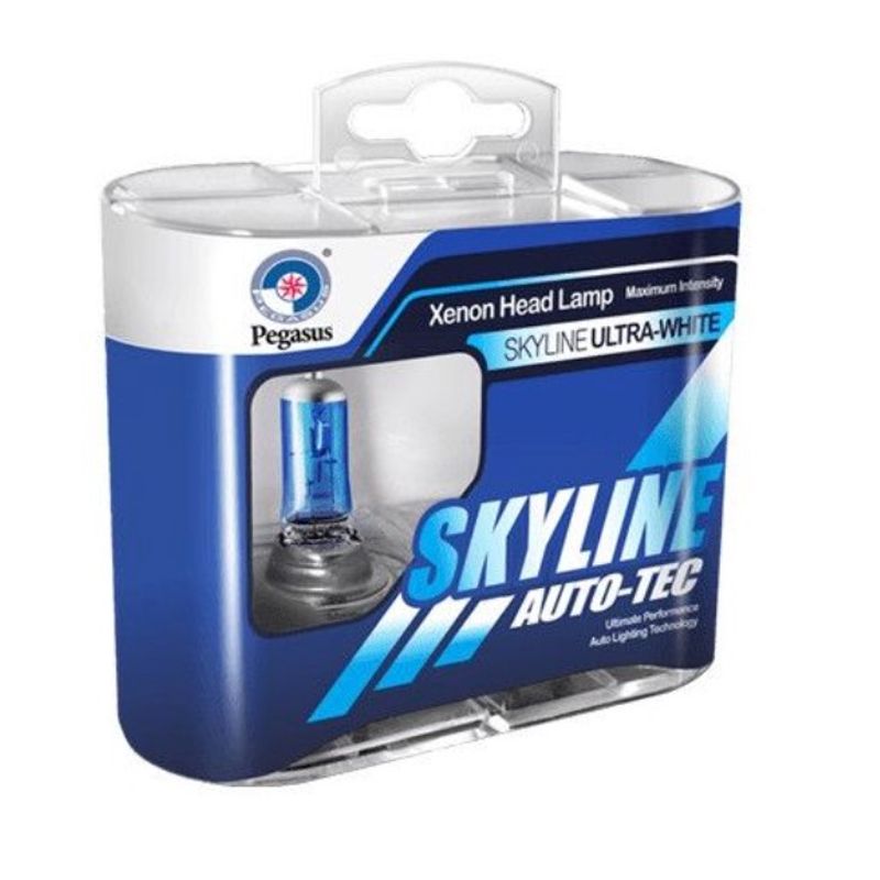Auto si Moto - Electrice auto - Iluminare si semnalizare - Kituri xenon - Set 2 becuri Pegasus H7 Skyline Xenon Look auto-tec halogen putere 55W 1500 lumeni temperatura 5000K - Infinity.ro
