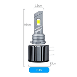 Auto si Moto - Electrice auto - Iluminare si semnalizare - Becuri auto - Set 2 becuri LED H15 Canbus 120W 12000LM fara eroare lumina alb rece - Infinity.ro