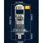 Auto si Moto - Electrice auto - Iluminare si semnalizare - Becuri auto - Set 2 Becuri auto LED K88 H7 280W/set cu lupa 28000lm - Infinity.ro