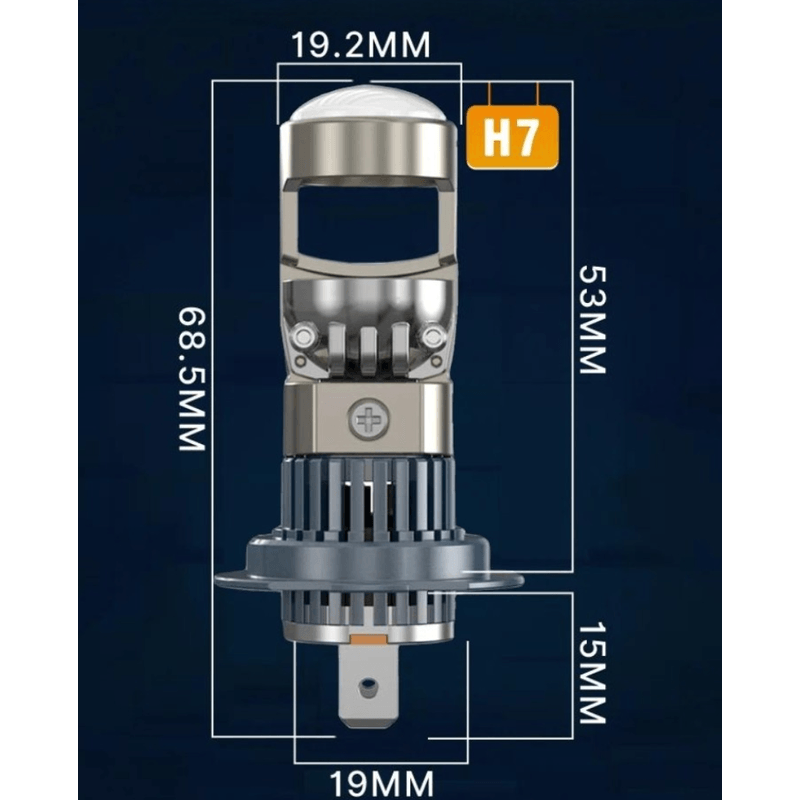 Auto si Moto - Electrice auto - Iluminare si semnalizare - Becuri auto - Set 2 Becuri auto LED K88 H7 280W/set cu lupa 28000lm - Infinity.ro