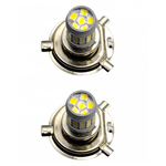 Auto si Moto - Electrice auto - Iluminare si semnalizare - Becuri auto - Set 2 becuri auto H4 cu 42 LED SMD 120W 6000k 12/80V doua faze lupa - Infinity.ro