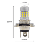 Auto si Moto - Electrice auto - Iluminare si semnalizare - Becuri auto - Set 2 becuri auto H4 cu 42 LED SMD 120W 6000k 12/80V doua faze lupa - Infinity.ro